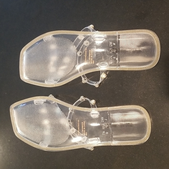 💕STEVE MADDEN💕 Nonii Clear Embelished Sandals ~ Clear 7 NWT - Picture 6 of 8